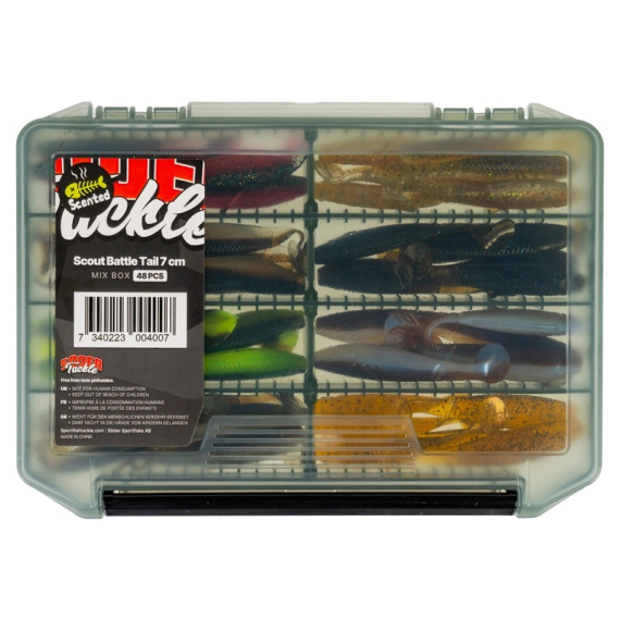 Scout Battle Tail - Mix Box i gruppen Fiskedrag / Betespaket hos Fishline (STSBT85-MIX1r)