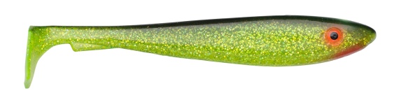 Svartzonker McRubber Shad 23cm (2-pack) - C19 Black´n Chatreuse i gruppen Fiskedrag / Jiggar & Gummibeten / Gäddjiggar hos Fishline (SZ103319)