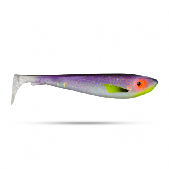 Svartzonker McRubber Shad 9cm (6-pack) - Söder Custom Amazing White Fish Flash i gruppen Fiskedrag / Jiggar & Gummibeten / Abborrjiggar & Gösjiggar hos Fishline (SZ103901)