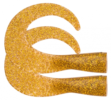 SvartZonker BigTail Junior C2 Gold Glitter 2-pack i gruppen Fiskedrag / Jiggar & Gummibeten / Extra Tails & Curlys hos Fishline (SZ106302)