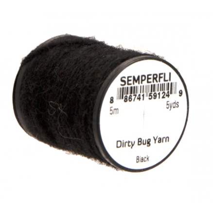 Semperfli Dirty Bug Yarn - Black i gruppen Krok & Småplock / Flugbindning / Flugbindningsmaterial / Garn & Chenille hos Fishline (Sem-0950-1001)