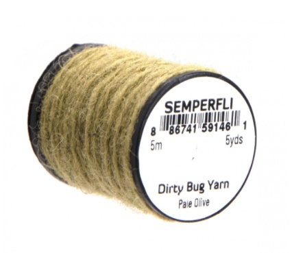 Semperfli Dirty Bug Yarn - Pale Olive i gruppen Krok & Småplock / Flugbindning / Flugbindningsmaterial / Garn & Chenille hos Fishline (Sem-0950-1209)