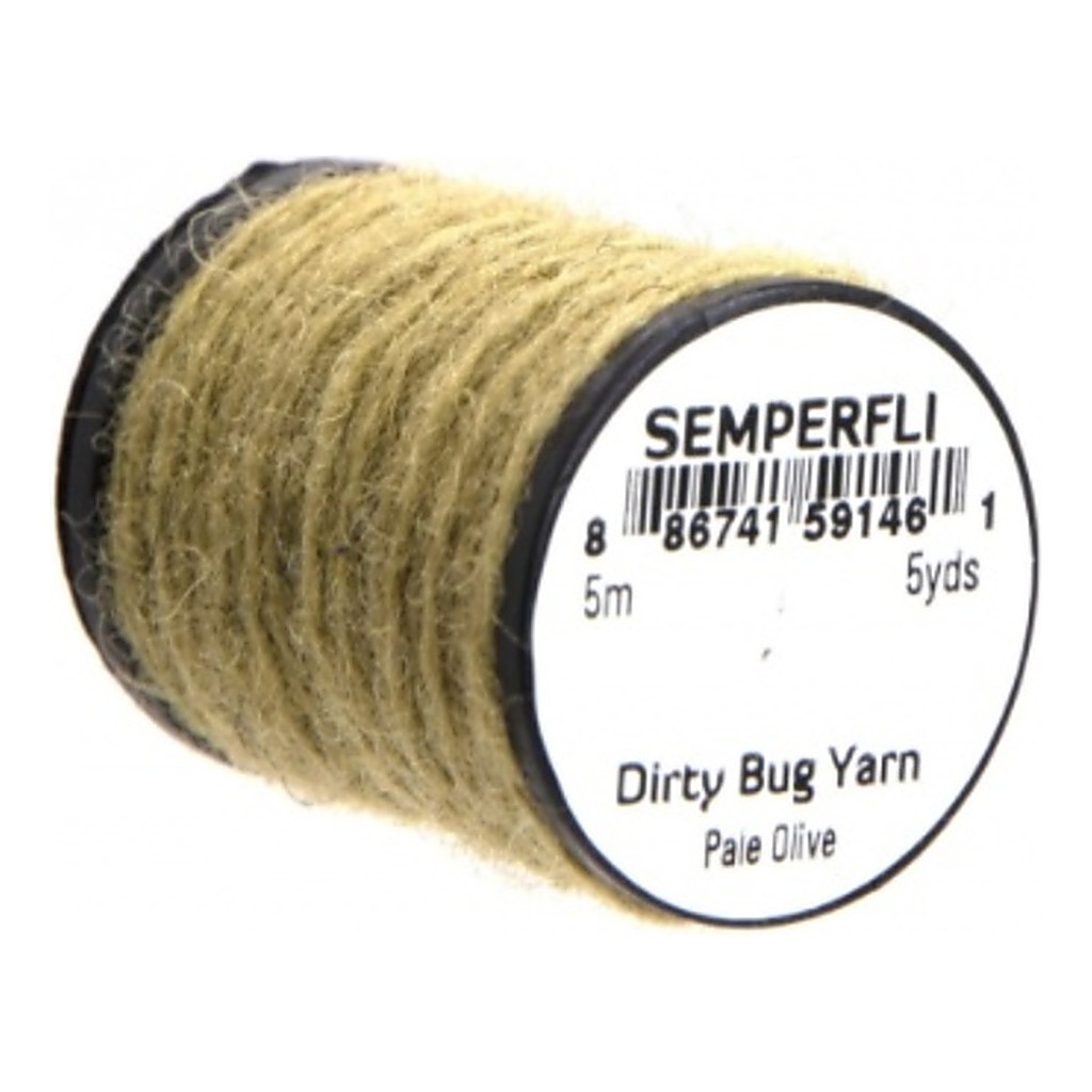Semperfli Dirty Bug Yarn - Pale Olive i gruppen Krok & Småplock / Flugbindning / Flugbindningsmaterial / Garn & Chenille hos Fishline (Sem-0950-1209)