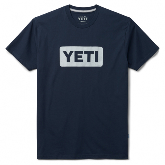 Yeti Logo Badge Premium T-Shirt Navy i gruppen Kläder & Skor / Kläder / T-shirts hos Fishline (T009N-Mr)
