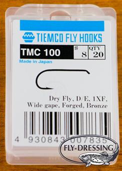 Tiemco 100 Dry Fly #8 i gruppen Krok & Småplock / Krok / Flugbindningskrok hos Fishline (T100-8)