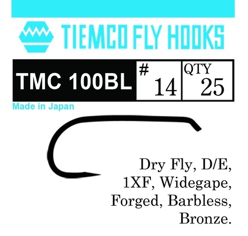 Tiemco 100BL Dry Fly Barbless 100-pack - # 10 i gruppen Krok & Småplock / Flugbindning hos Fishline (T100BLBULK-10)