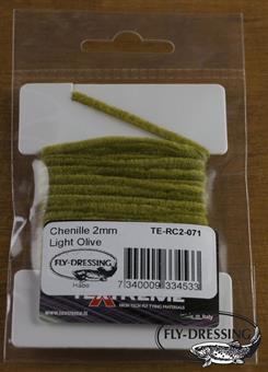 Round Chenille 2mm - Light Olive i gruppen Krok & Småplock / Flugbindning / Flugbindningsmaterial / Garn & Chenille hos Fishline (TE-RC2-071)
