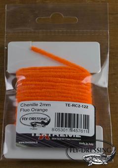 Round Chenille 2mm - Fluo Orange i gruppen Krok & Småplock / Flugbindning / Flugbindningsmaterial / Garn & Chenille hos Fishline (TE-RC2-122)