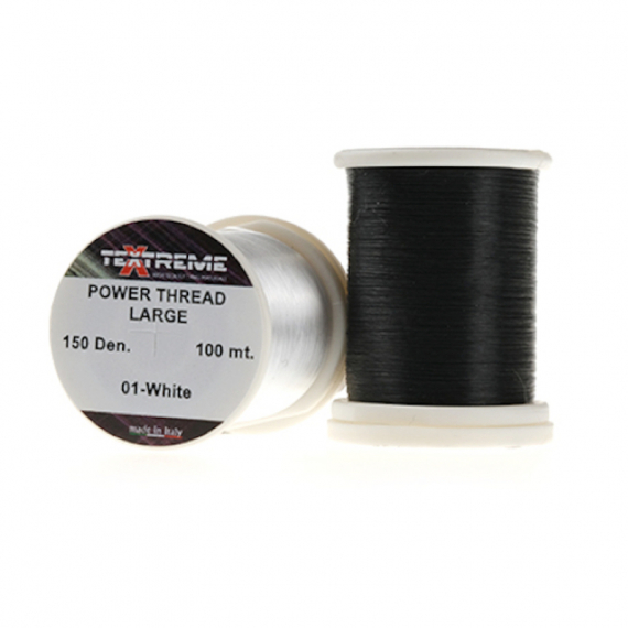 Power Thread 100m, Black i gruppen Krok & Småplock / Flugbindning / Flugbindningsmaterial / Bindtråd hos Fishline (TE-SPTEX-02r)