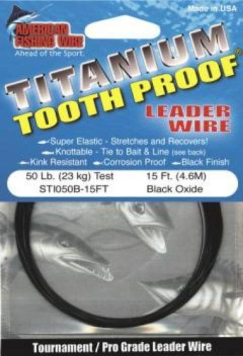 AFW - Titanium Tooth Proof Single Strand, tafsmaterial i gruppen Krok & Småplock / Tafsar & Tafsmaterial / Tafsmaterial / Wire hos Fishline (TITANIUMTPr)