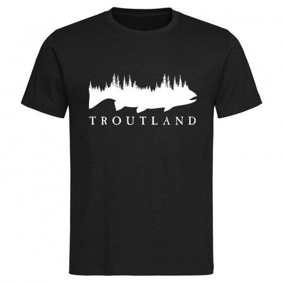 Troutland Men´s 100% Cotton t-shirt i gruppen Kläder & Skor / Kläder / T-shirts hos Fishline (TS200-TBLK-Sr)