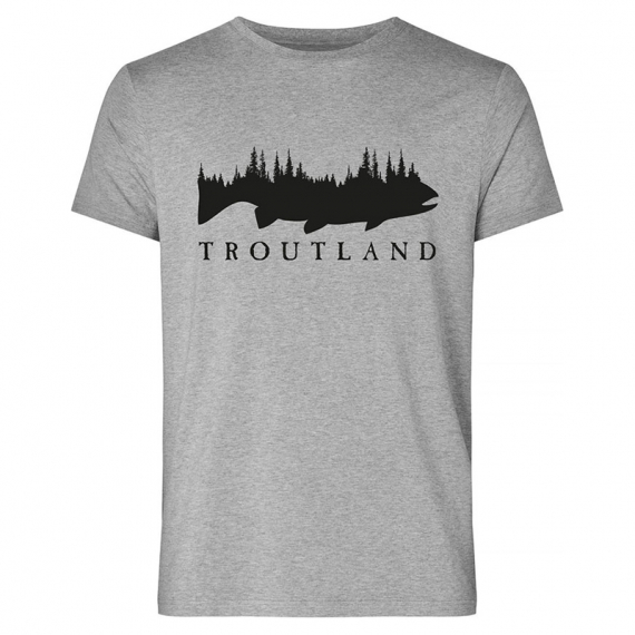 Troutland Men´s 100% Cotton Grey t-shirt i gruppen Kläder & Skor / Kläder / T-shirts hos Fishline (TS2000-TGREY-Sr)