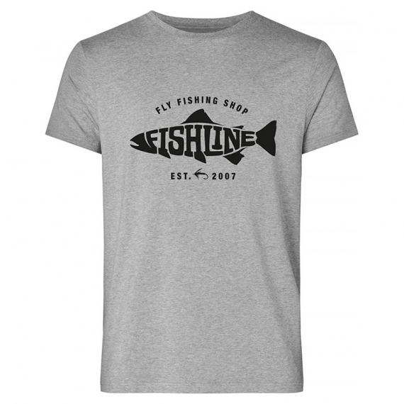 Fishline Fish Logo Men´s 100% Cotton Grey t-shirt i gruppen Kläder & Skor / Kläder / T-shirts hos Fishline (TS2000_FLTL-Sr)