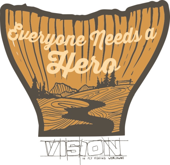 Vision HERO Sticker 120mm i gruppen Övrigt / Klistermärken & Dekaler hos Fishline (VS1)