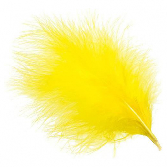 Marabou Plumes - Yellow i gruppen Krok & Småplock / Flugbindning / Flugbindningsmaterial / Fjädrar & Nackar / Hackel hos Fishline (W-MA006)