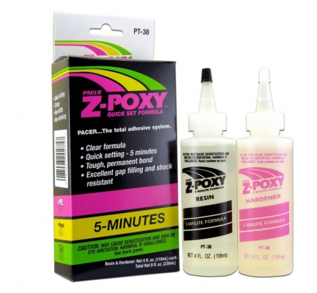Pacer Z-Poxy Snabbepoxy 236ml i gruppen Krok & Småplock / Flugbindning / Kemikalier hos Fishline (ZFPT38r)