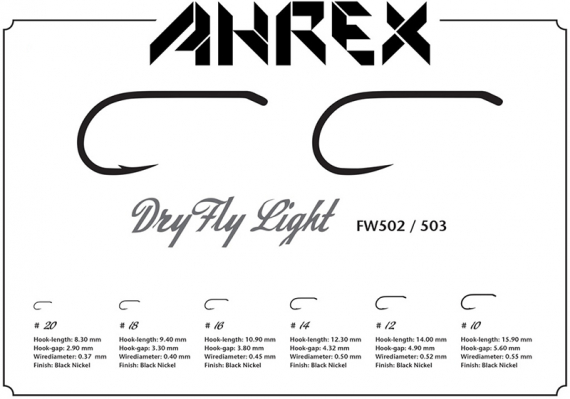 Ahrex FW503 - Dry Light Fly - Barbless i gruppen Krok & Småplock / Krok / Flugbindningskrok hos Fishline (afw503-1r)