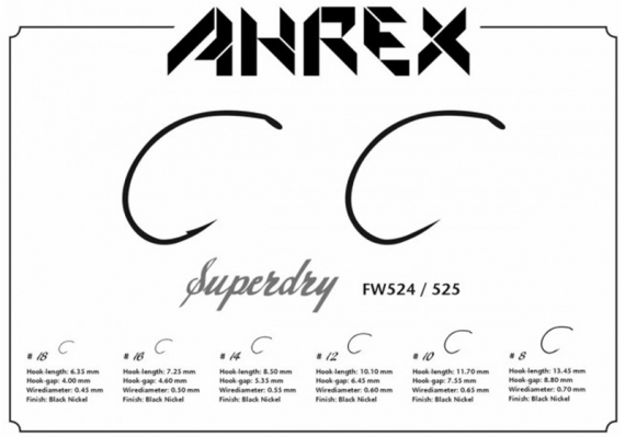 Ahrex FW525 - Super Dry - Barbless i gruppen Krok & Småplock / Krok / Flugbindningskrok hos Fishline (afw525-1r)