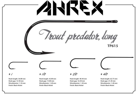 Ahrex TP615 Trout Predator Long krok 10-pack i gruppen Krok & Småplock / Krok / Flugbindningskrok hos Fishline (atp615-1r)