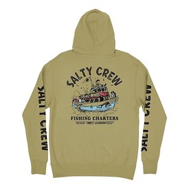 Salty Crew Fishing Charters Hooded Fleece Sandstone