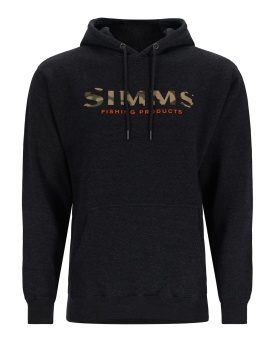 Simms Logo Hoody Charcoal Heather