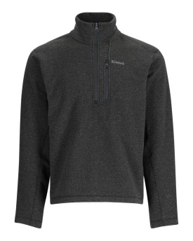 Simms Rivershed Quarter Zip Black Heather XL