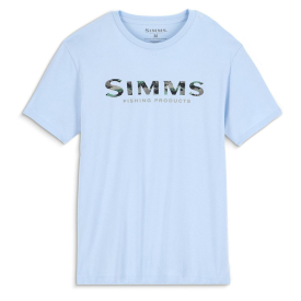 Simms Shroud Fill Logo T-Shirt Sky Blue