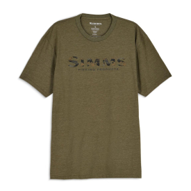 Simms Shroud Fill Logo T-Shirt Military Heather