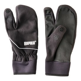 Rapala Soft Shell Open Finger Lobster Gloves Black