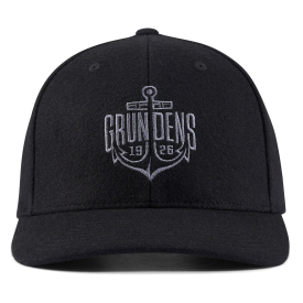 Grundéns Logo Anchor Wool Trucker Black