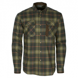 Pinewood Cornwall Shirt H.Olive/Terracotta