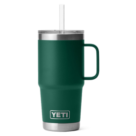Yeti Rambler 25 Oz Straw Mug - Black Forest Green