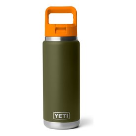 Yeti Rambler 26 Oz C Straw Bottle - Olive/King Crab Orange