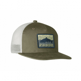 Sage Patch Trucker Green - Brown Trout One Size