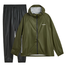 Tretorn Packable Rainbreaker Set, Forest Green
