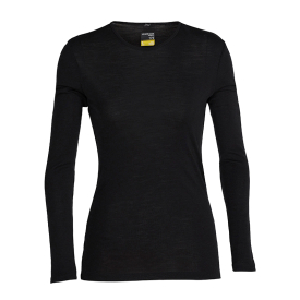 Icebreaker Womens 175 Everyday LS Crewe Black