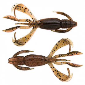 Keitech Crazy Flapper 7cm (8-pack) - Green Pumpkin Fire