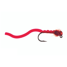 Umpqua Squirmy Wormie Jig Blood Red 12