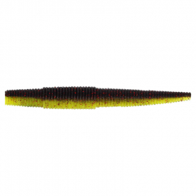Westin Ned Worm 9cm, 5g (6-pack) - Black/Chartreuse 