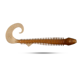 Scout RibTail 10cm, 2g (8pcs) - Motoroil Gold UV