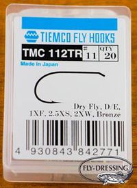 TIEMCO 112TR TMC 7, 9, 11, 13, 15 Dry Fly Tying Hooks Fly Fishing