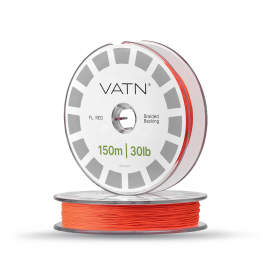 VATN Braided Backing FL Red - 20lb 50m