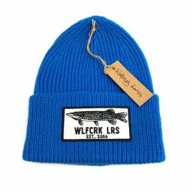 Wolfcreek Pike Patch Knitted Beanie - Blue