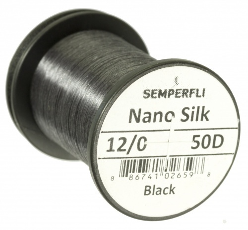 Semperfli Nano Silk 12/0 50D i gruppen Krok & Småplock / Flugbindning / Flugbindningsmaterial / Bindtråd hos Fishline (nano-blkr)