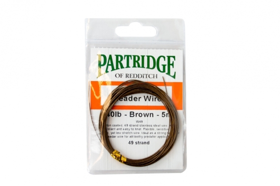 Partridge Bauer Pike Leader Wire 40lb - Brown i gruppen Krok & Småplock / Tafsar & Tafsmaterial / Tafsmaterial hos Fishline (ph-aw49-40-5b)