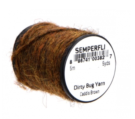 Semperfli Dirty Bug Yarn - Caddis Brown i gruppen Krok & Småplock / Flugbindning / Flugbindningsmaterial / Garn & Chenille hos Fishline (sem-0950-1810)