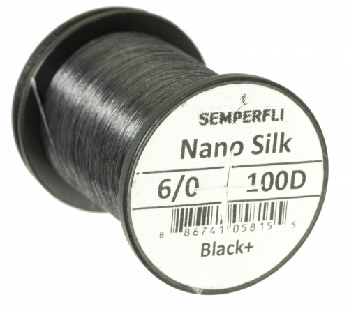 Semperfli Nano Silk 100D Predator 6/0 i gruppen Krok & Småplock / Flugbindning / Flugbindningsmaterial / Bindtråd hos Fishline (sem-nano-pred-black-plusr)