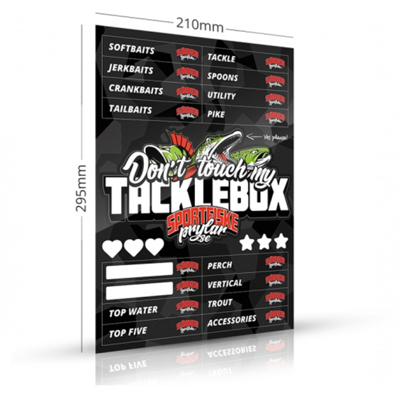 Söder Sticker Sheet Tackle Organizer i gruppen Övrigt / Klistermärken & Dekaler hos Fishline (sssticker1)