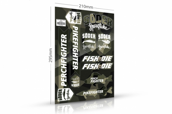 Söder Sticker Sheet Camo i gruppen Övrigt / Klistermärken & Dekaler hos Fishline (sssticker3)