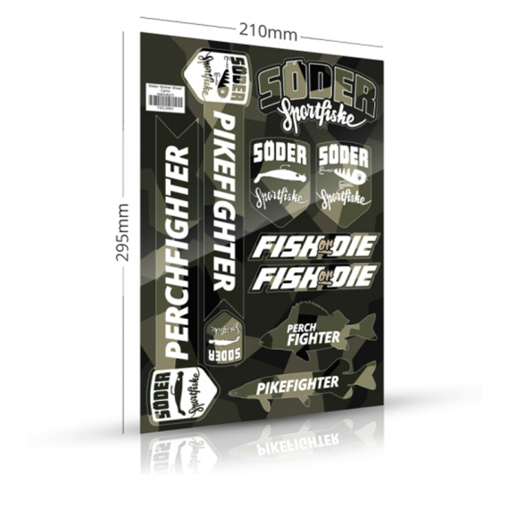 Söder Sticker Sheet Camo i gruppen Övrigt / Klistermärken & Dekaler hos Fishline (sssticker3)